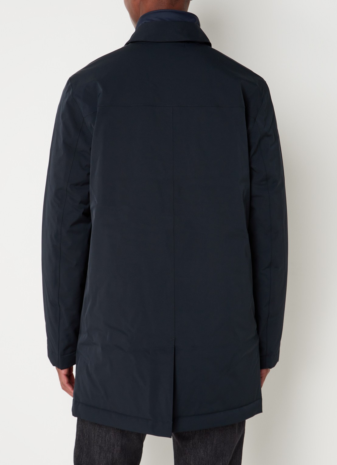 NN.07 Blake 8240 waterafstotende parka met steekzakken - achterkant donkerblauw
