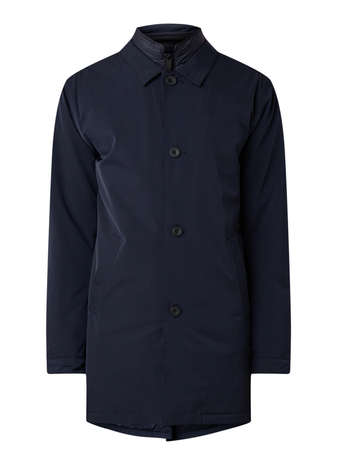 NN.07 Blake gewatteerde waterdichte overjas met Primaloft insulatie - voorkant 3 donkerblauw