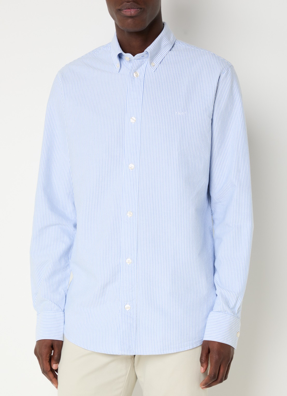 NN.07 Colby regular fit overhemd van  katoen - detail 4 blauw