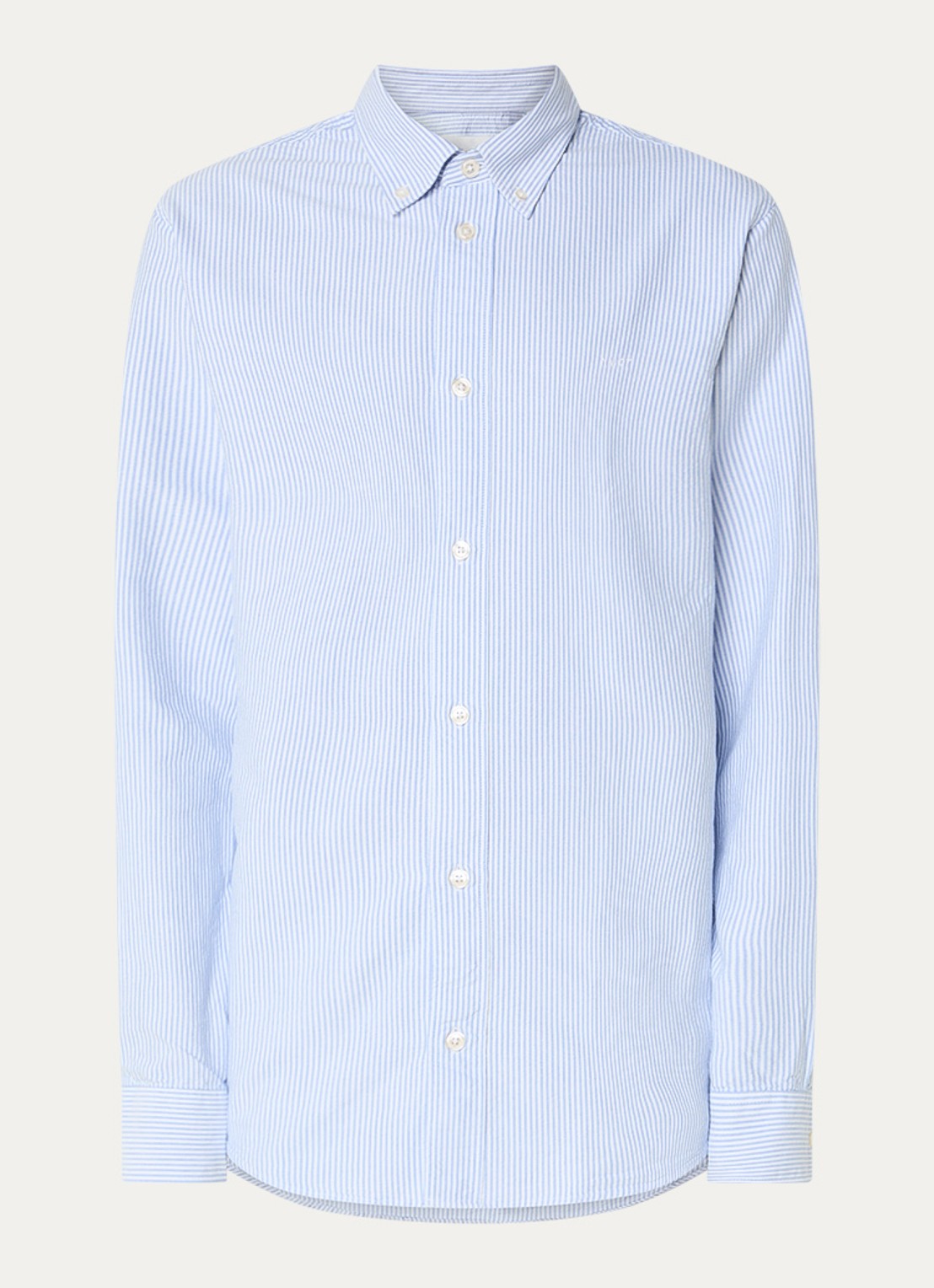 NN.07 Colby regular fit overhemd van  katoen - voorkant blauw