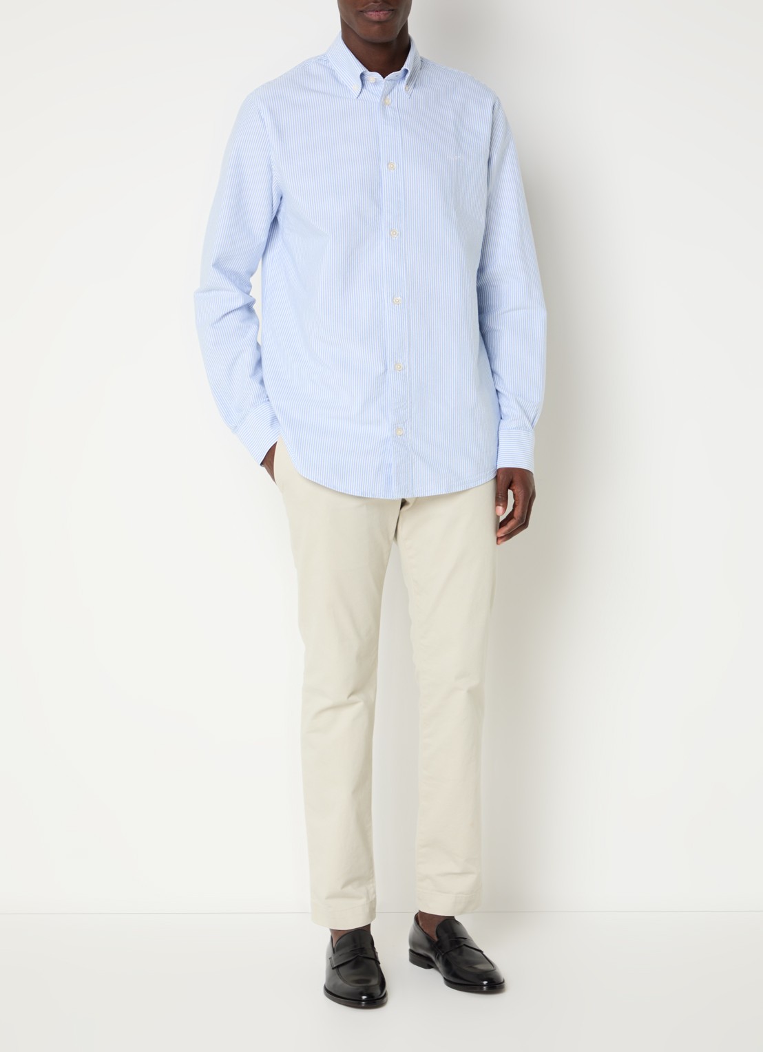 NN.07 Colby regular fit overhemd van  katoen - voorkant 2 blauw