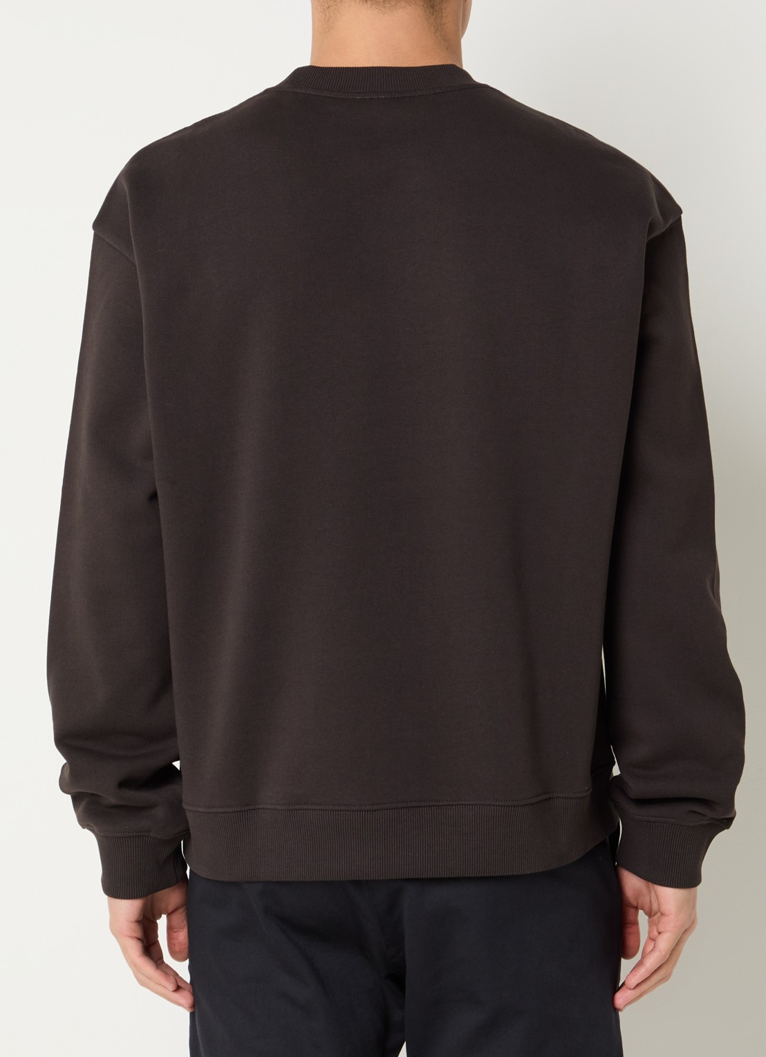 NN.07 David sweater met ronde hals - achterkant 2 bruin