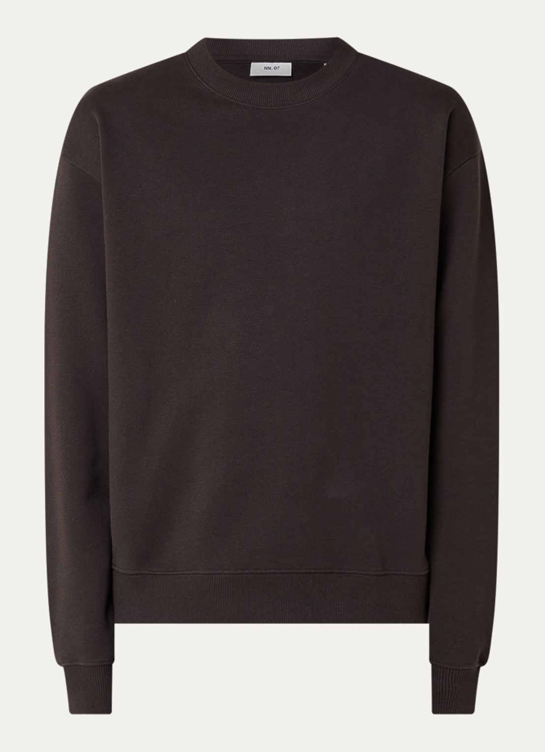 NN.07 David sweater met ronde hals - voorkant 3 bruin