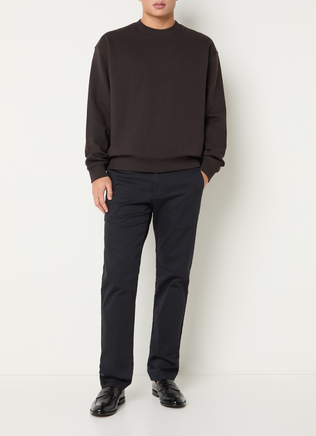 NN.07 David sweater met ronde hals - voorkant 4 bruin