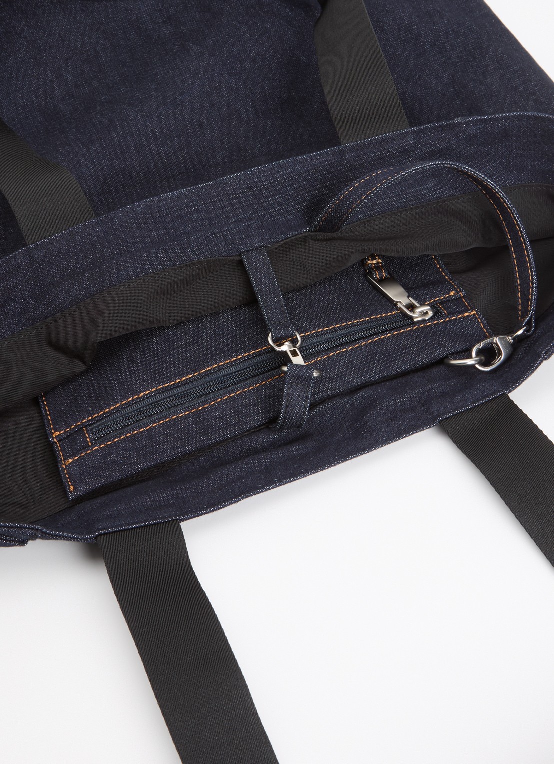 NN.07 Grip schoudertas van denim  - detail 2 indigo