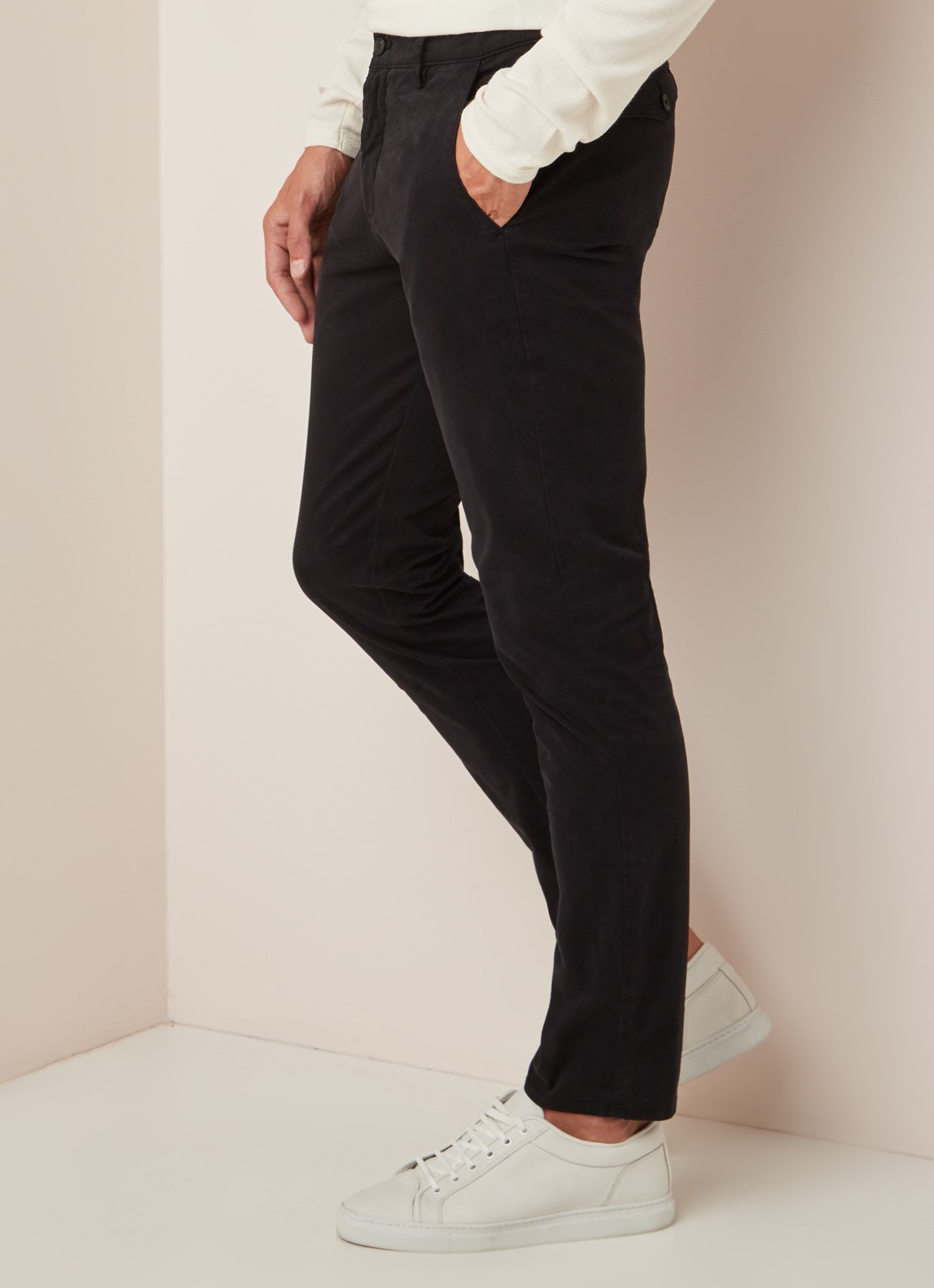 NN.07 Joe skinny fit chino met stretch - detail 4 zwart