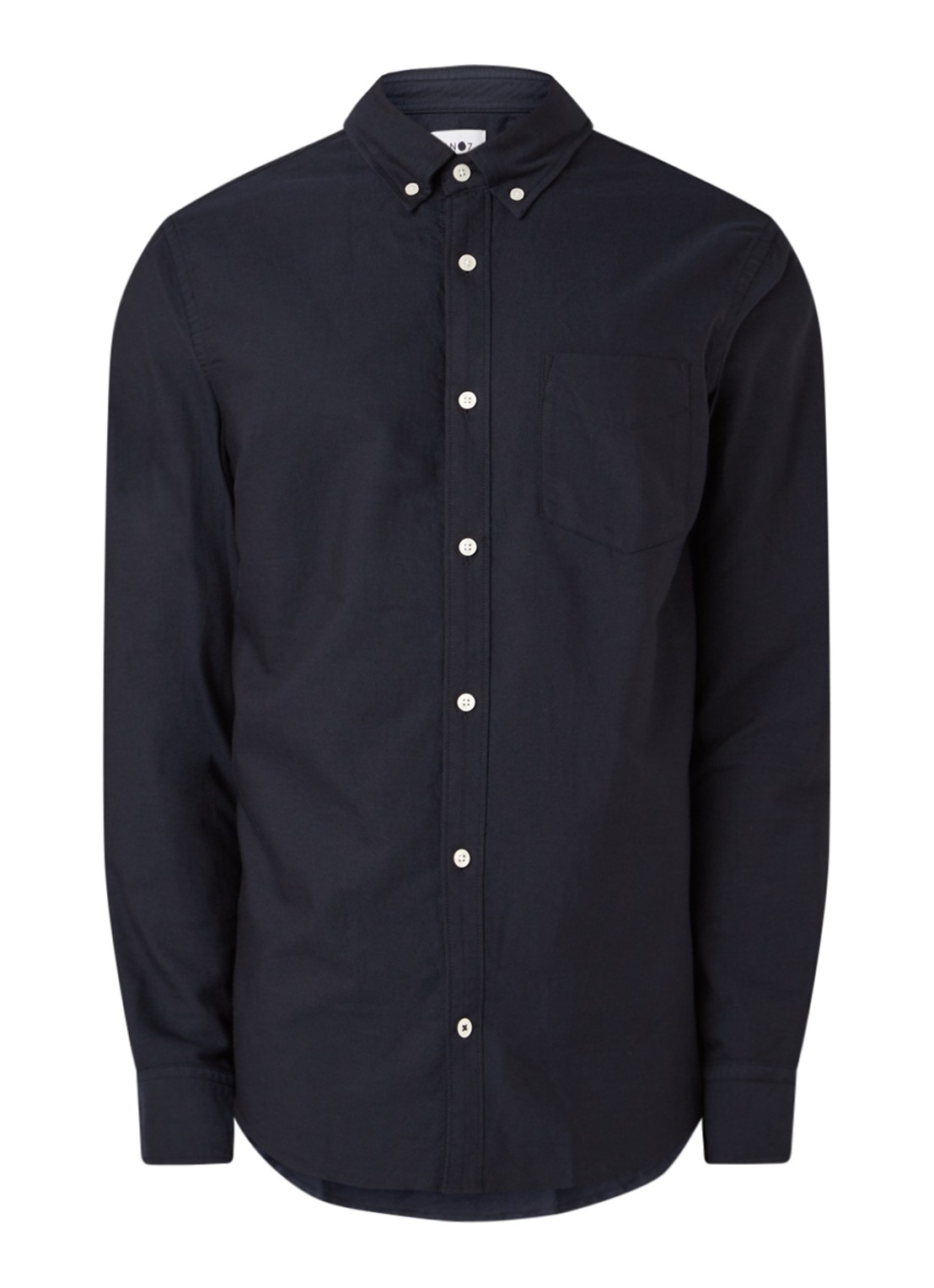 NN.07 Levon regular fit button down-overhemd - voorkant donkerblauw