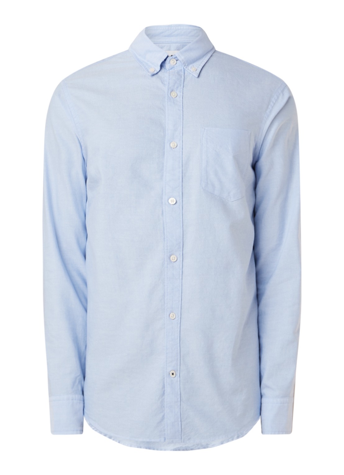NN.07 Levon regular fit button down-overhemd - voorkant 2 lichtblauw
