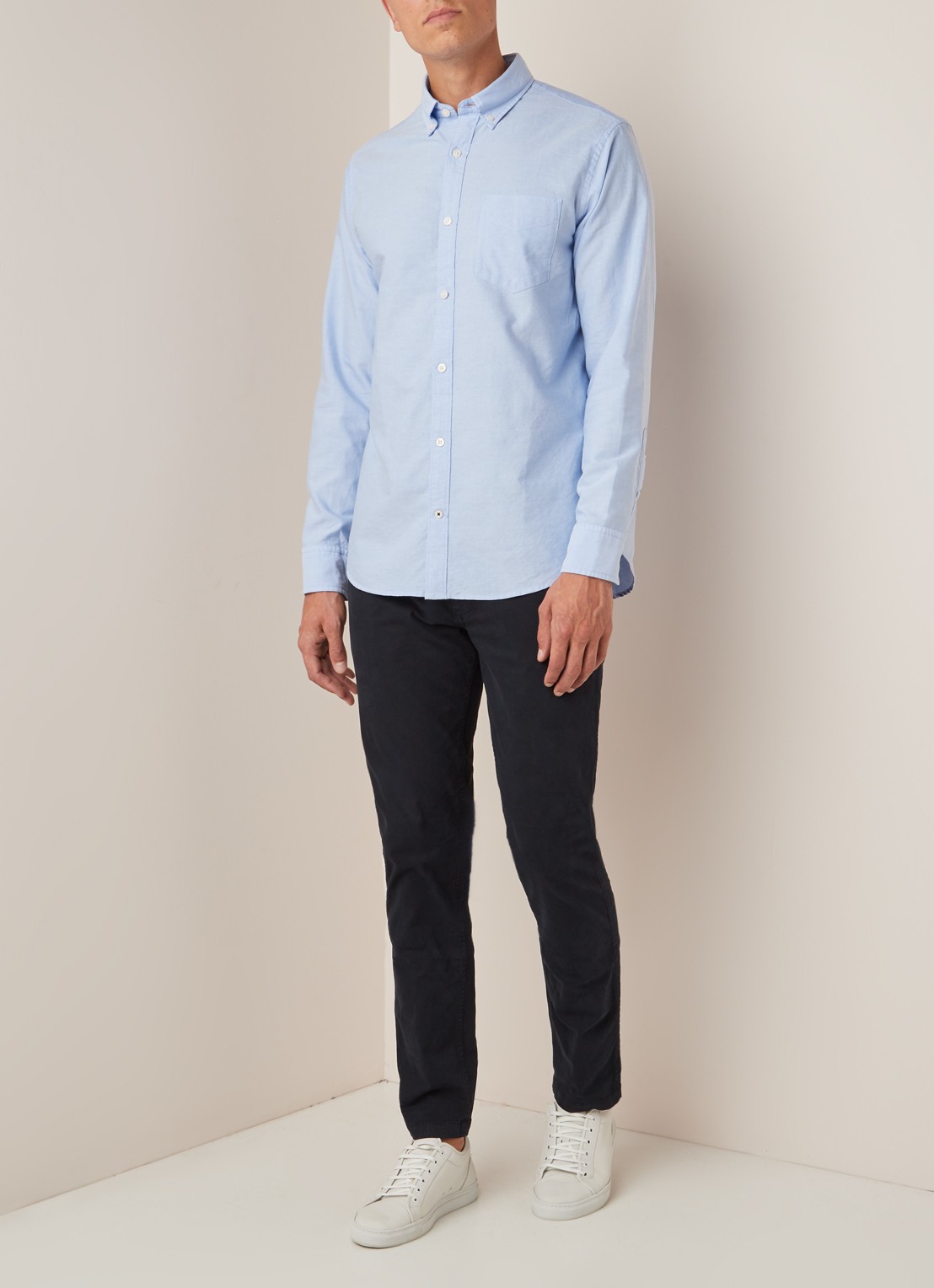 NN.07 Levon regular fit button down-overhemd - voorkant 3 lichtblauw
