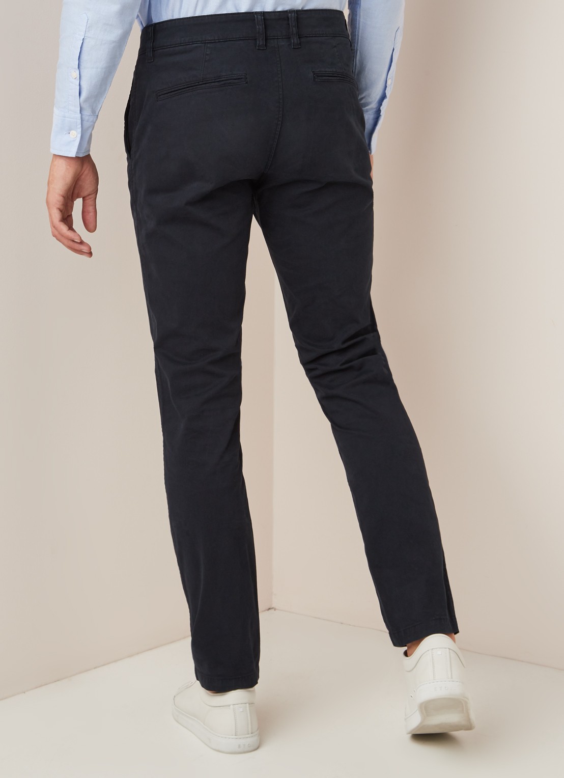 NN.07 Marco slim fit chino met stretch - achterkant donkerblauw