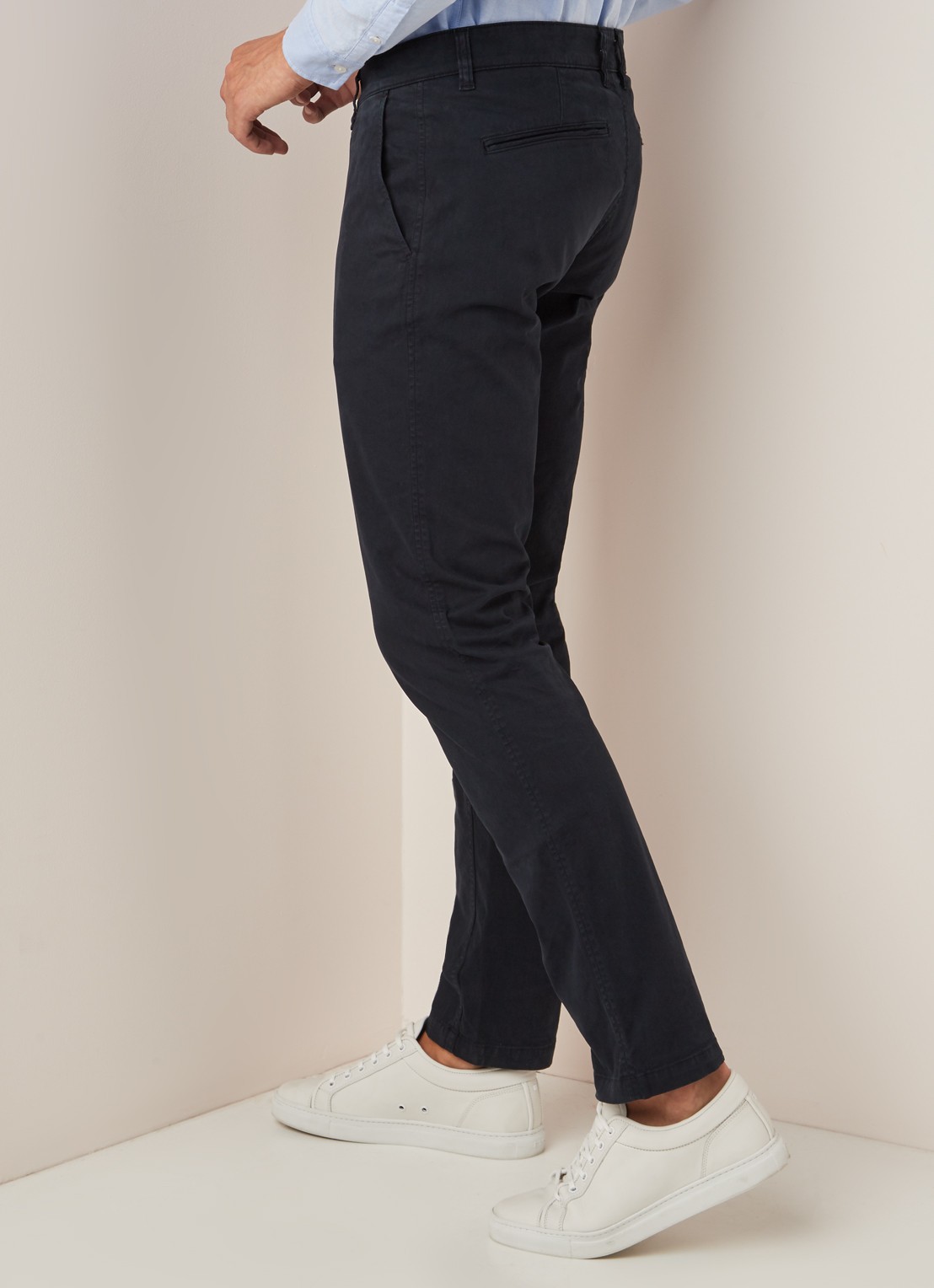 NN.07 Marco slim fit chino met stretch - detail 3 donkerblauw