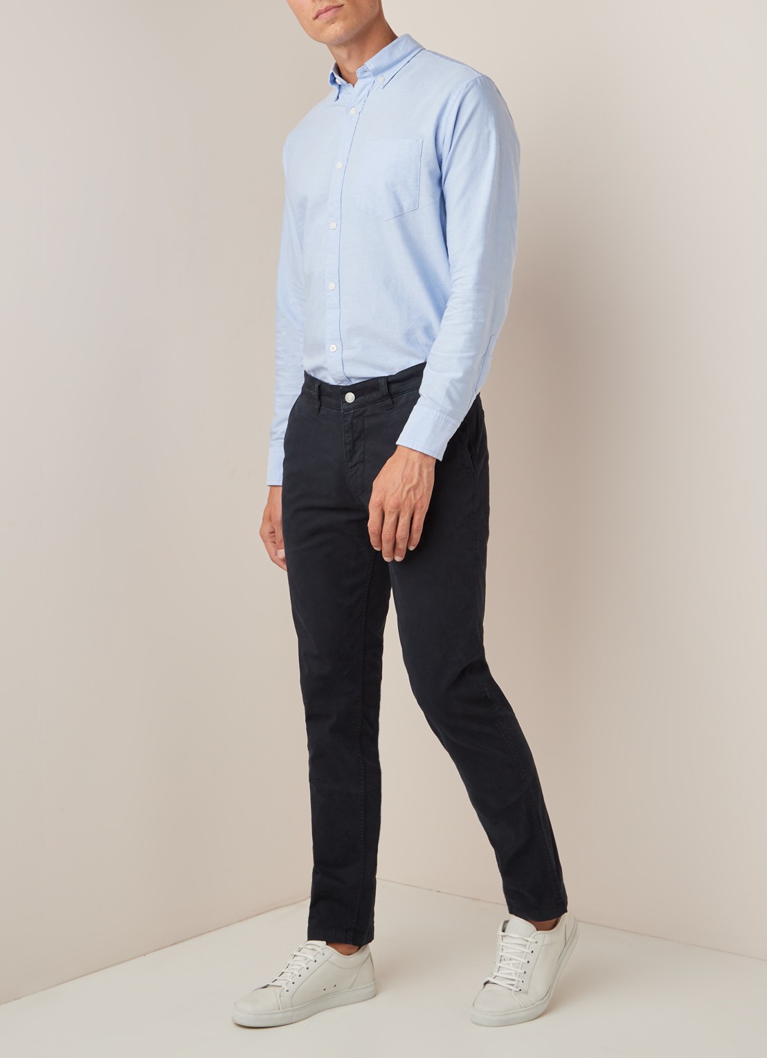 NN.07 Marco slim fit chino met stretch - voorkant 5 donkerblauw