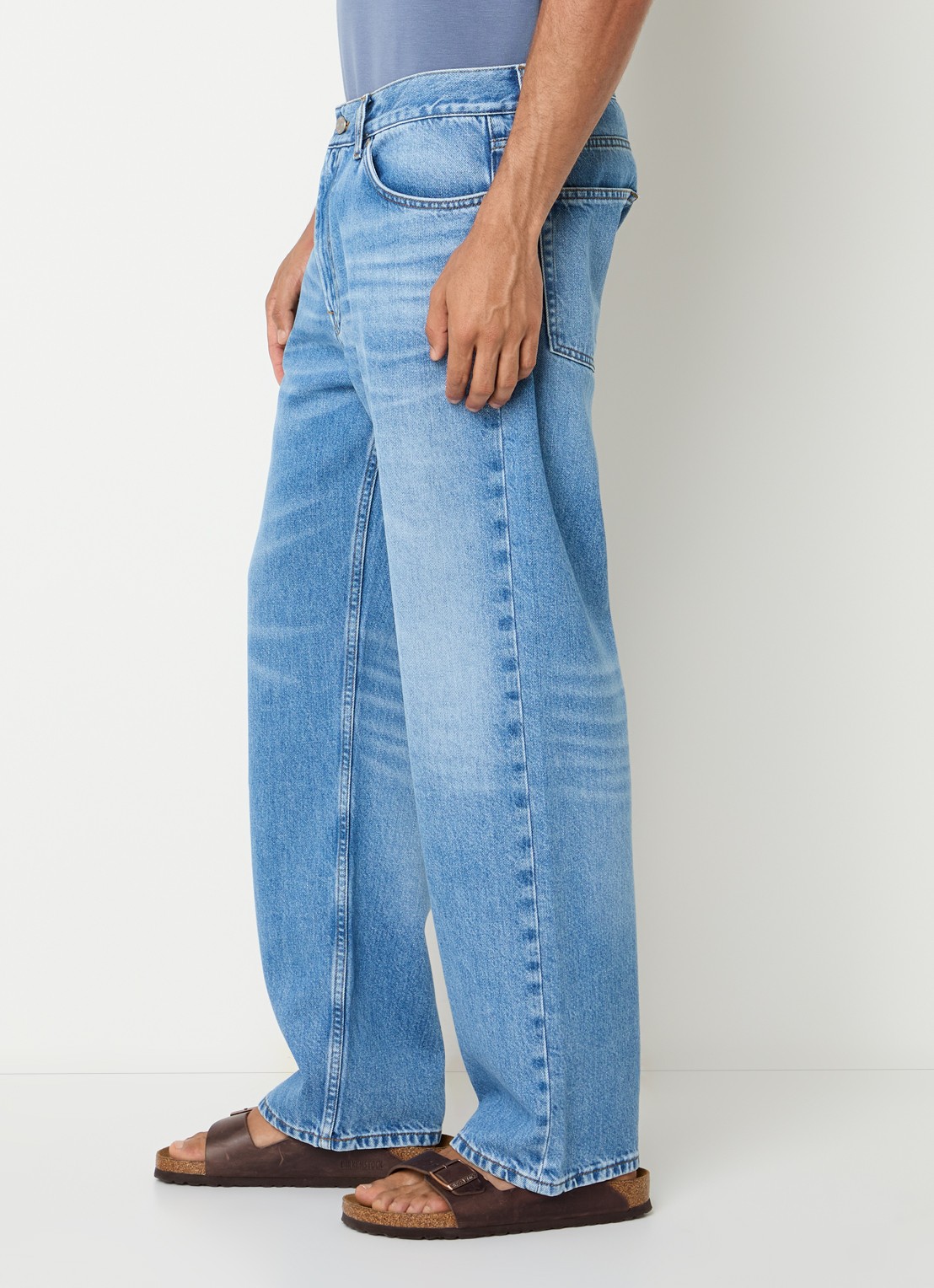 NN.07 Otis slim fit jeans met steekzakken - detail 2 blauwgrijs
