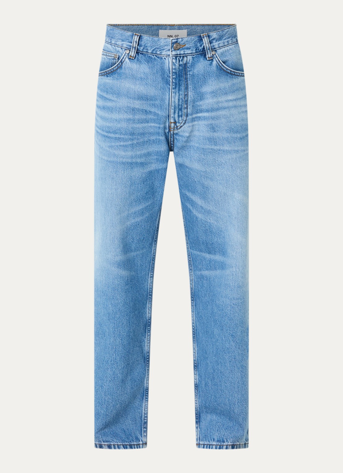 NN.07 Otis slim fit jeans met steekzakken - voorkant 3 blauwgrijs