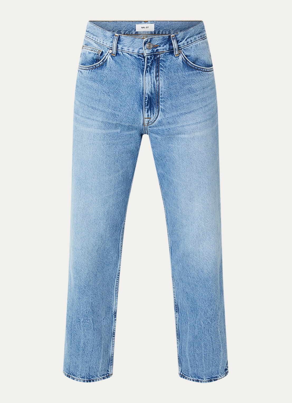 NN.07 Otis straight leg jeans met lichte wassing - voorkant 2 indigo