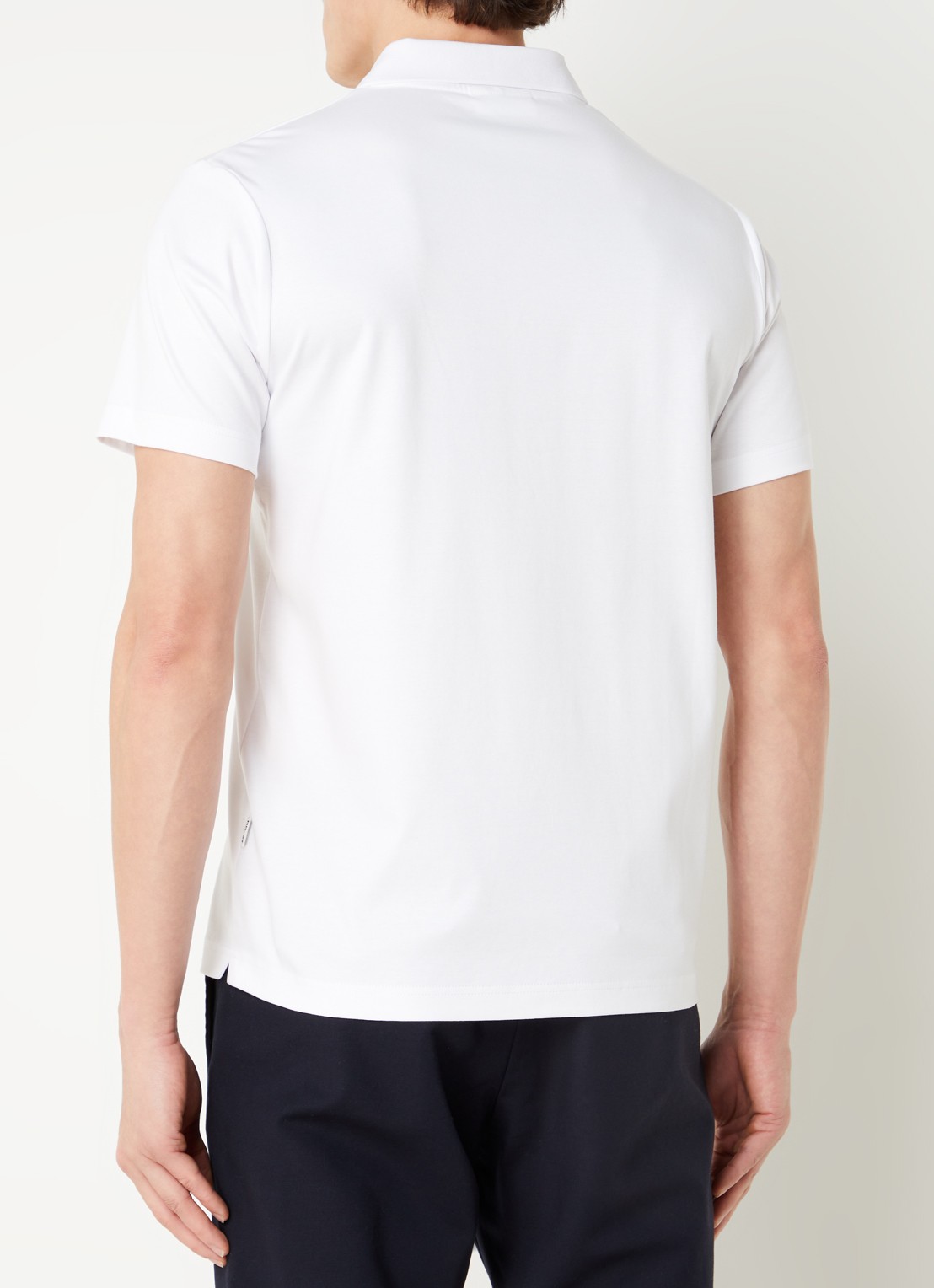 NN.07 Paul regular fit polo van  katoen - achterkant 4 wit