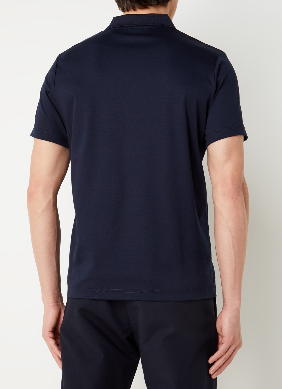 NN.07 Paul regular fit polo van  katoen - achterkant 4 donkerblauw