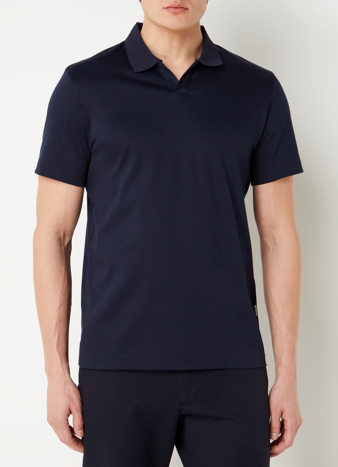 NN.07 Paul regular fit polo van  katoen - detail donkerblauw