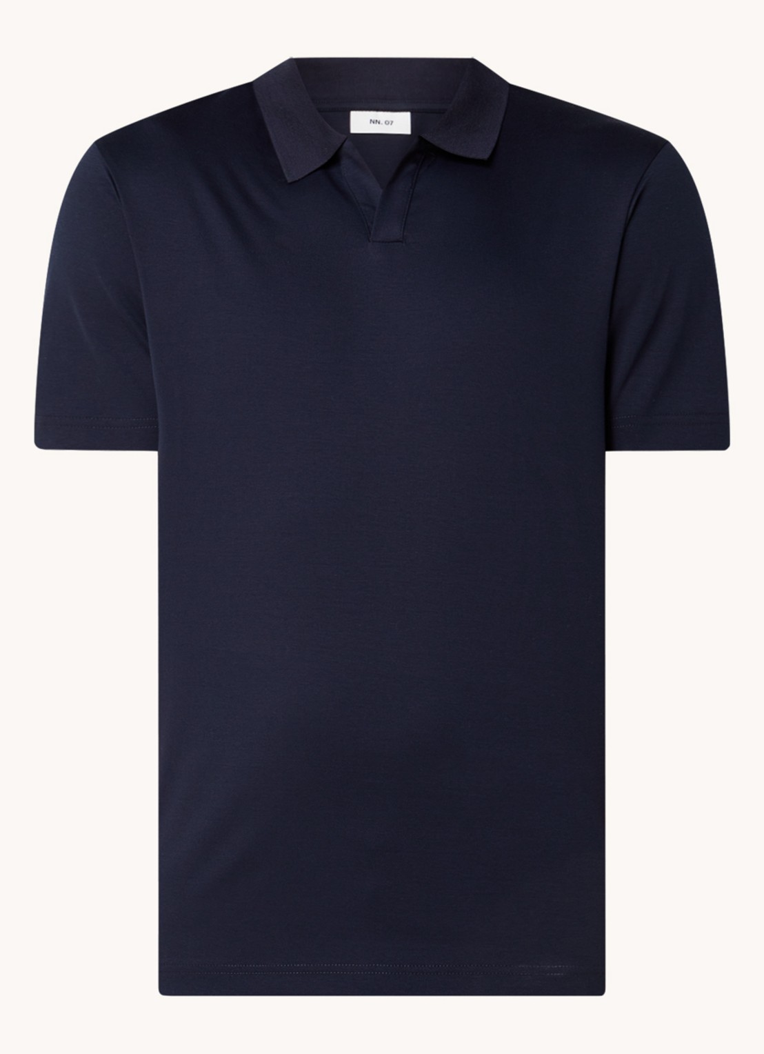 NN.07 Paul regular fit polo van  katoen - voorkant 2 donkerblauw