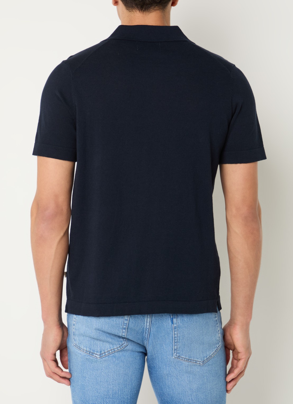 NN.07 Ryan regular fit polo met stretch - achterkant 3 donkerblauw