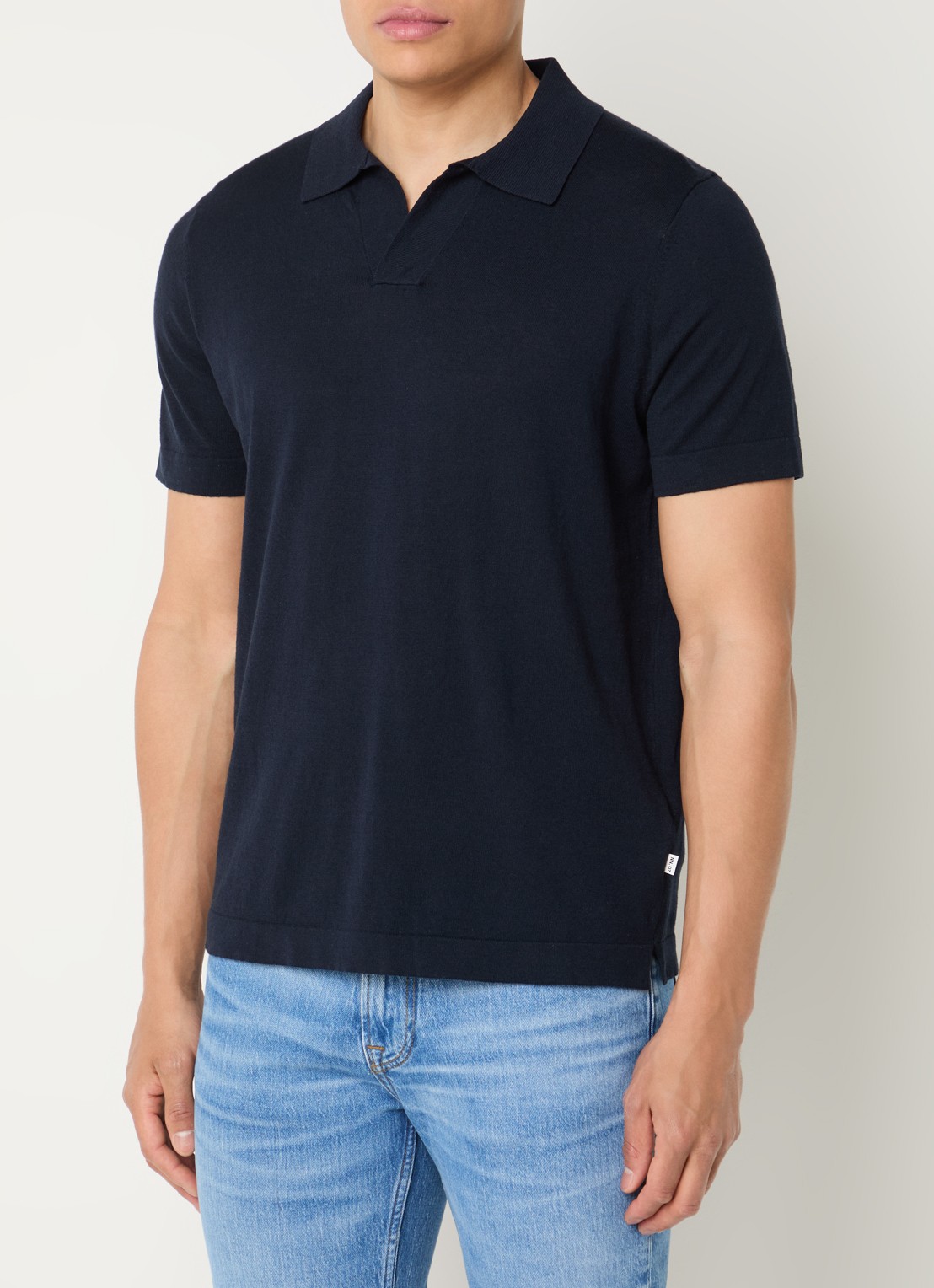 NN.07 Ryan regular fit polo met stretch - detail 4 donkerblauw
