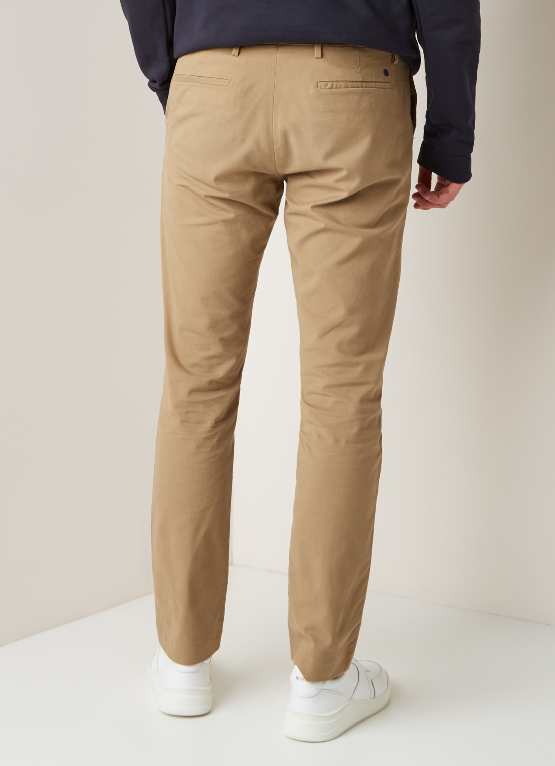 NN.07 Theo slim fit chino met stretch - achterkant beige