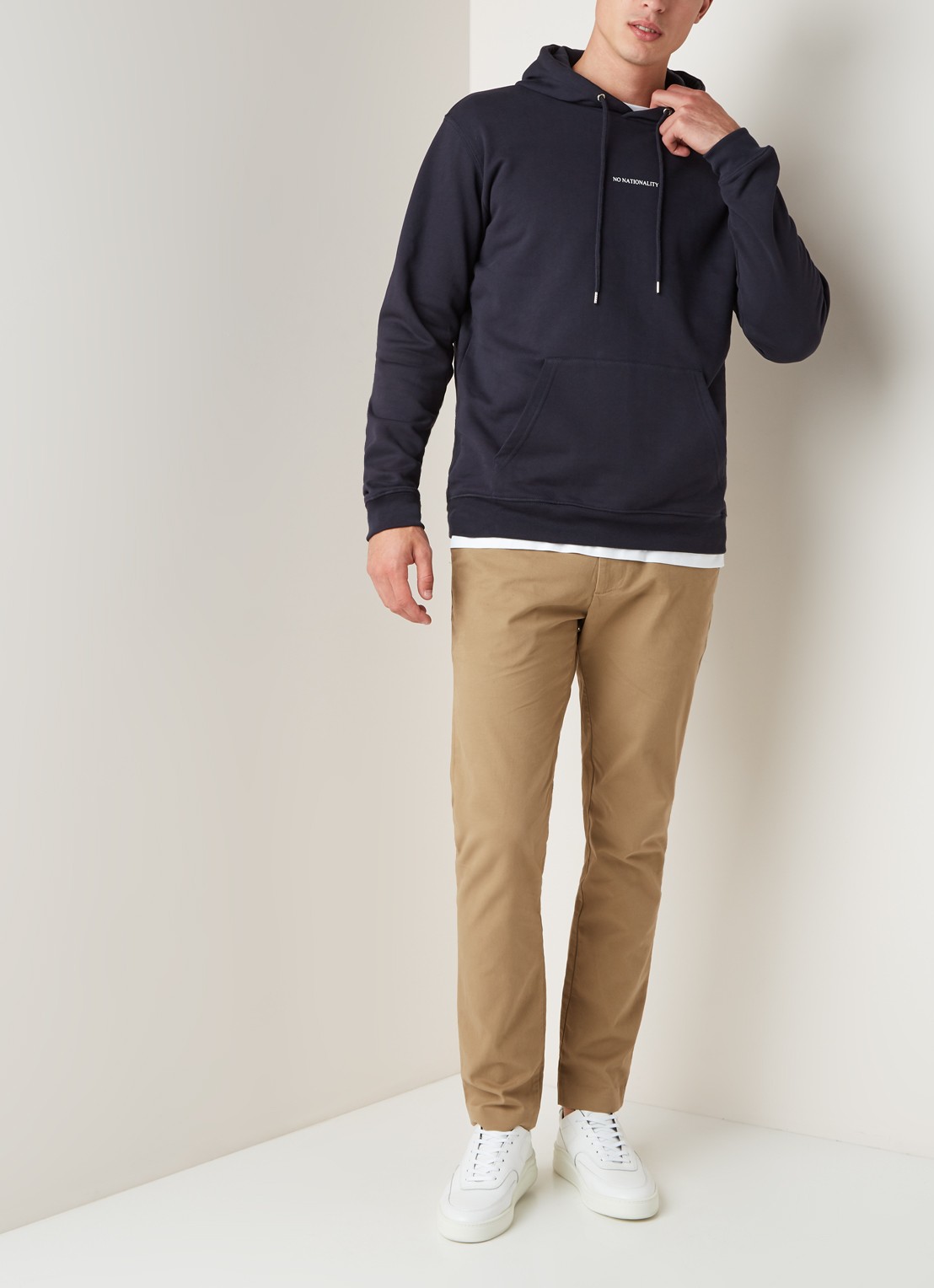 NN.07 Theo slim fit chino met stretch - voorkant 5 beige