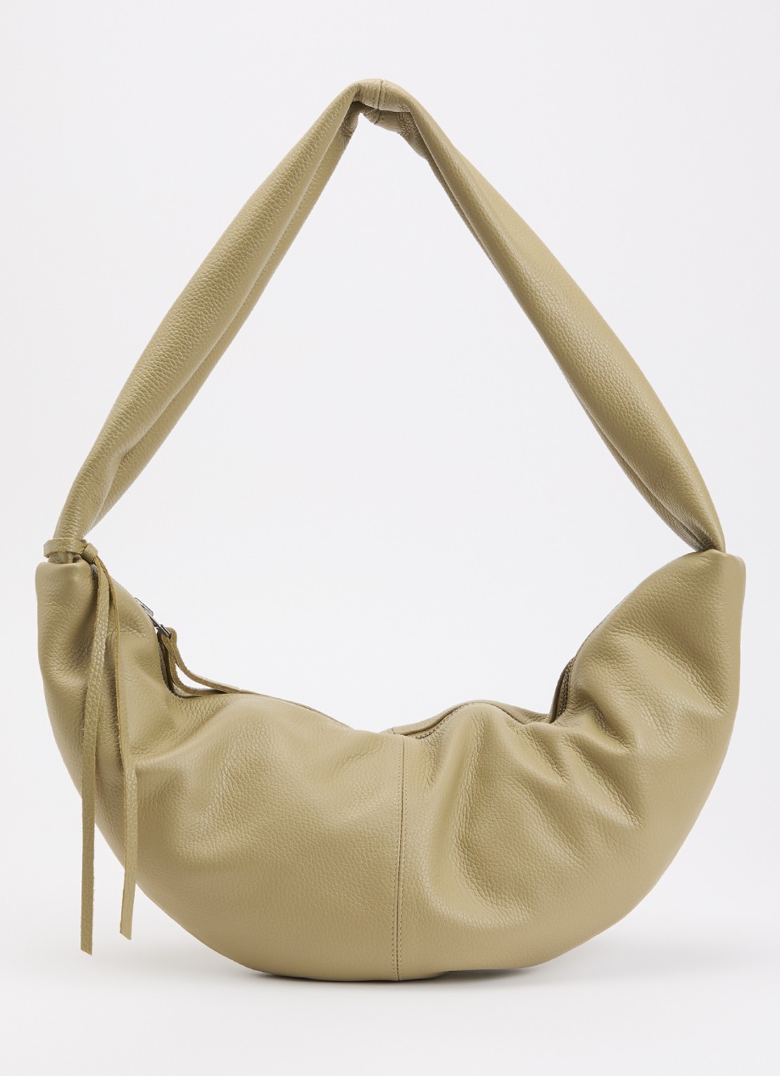 Nona Banana XL crossbodytas van leer - voorkant 5 lindegroen