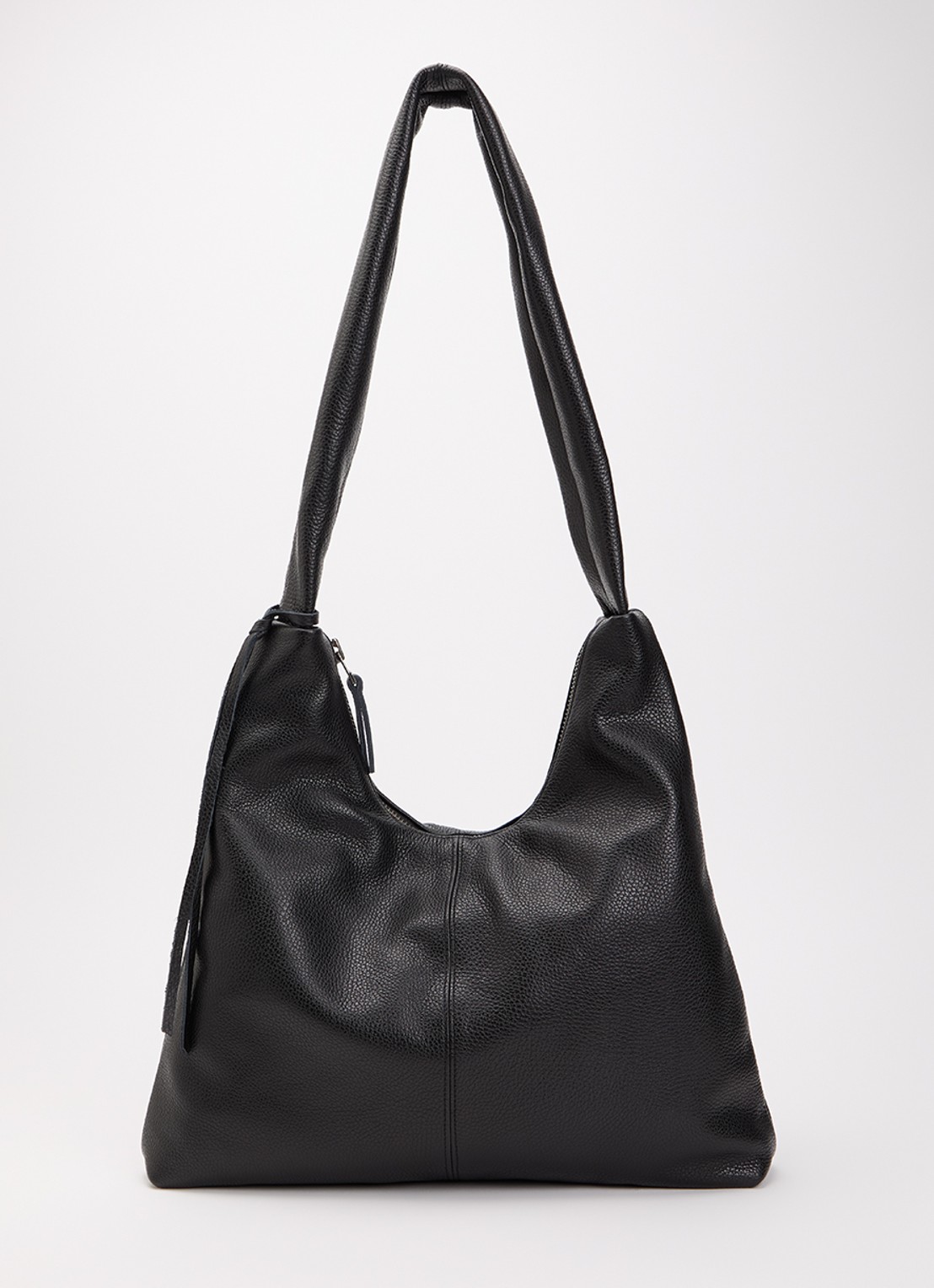 Nona M crossbodytas van leer - voorkant 4 zwart