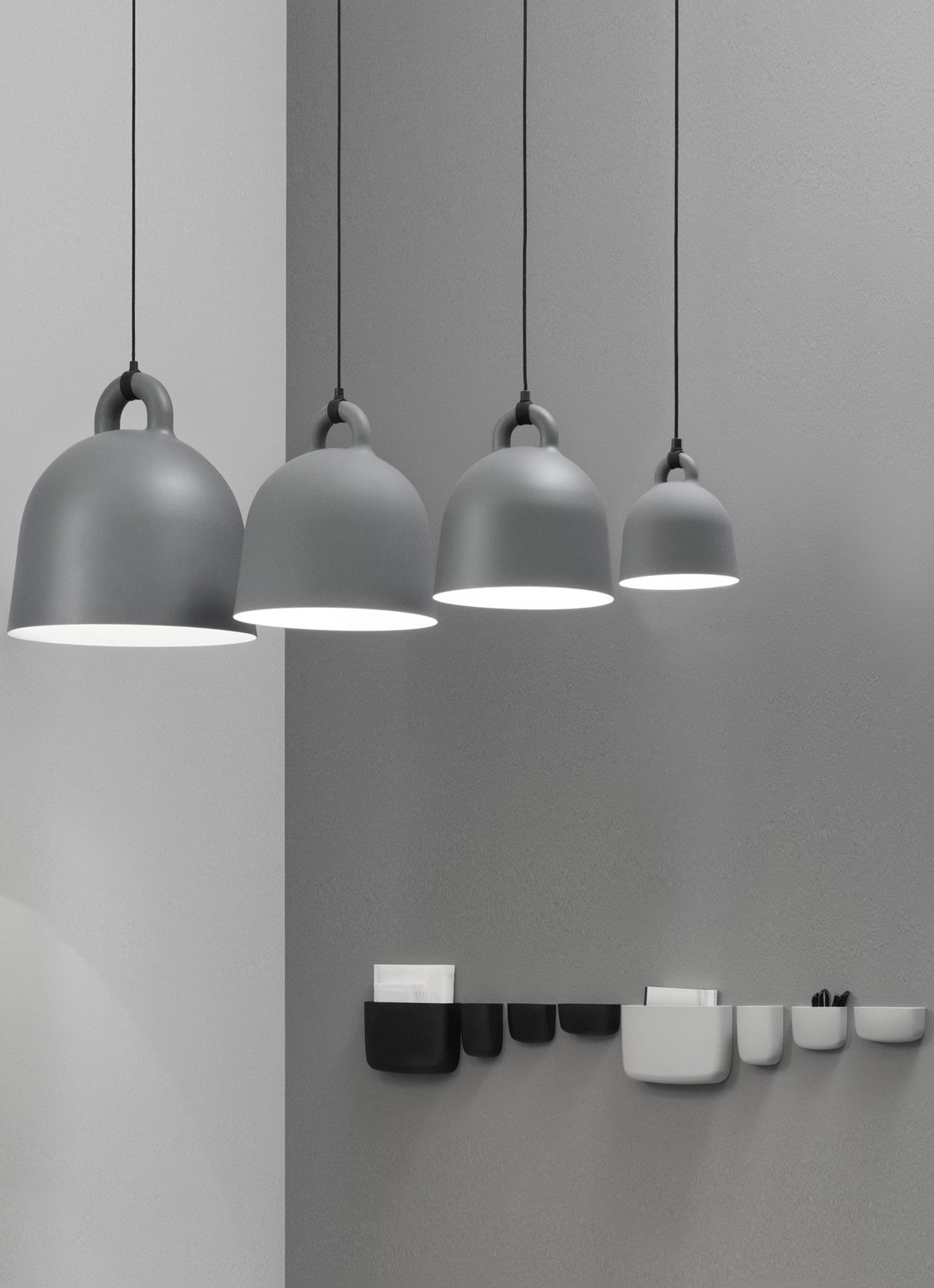 Normann Copenhagen Bell hanglamp x-small, grijs - detail 4 grijs