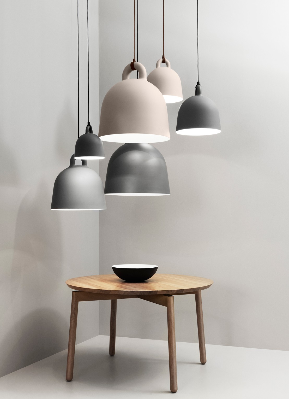 Normann Copenhagen Bell hanglamp x-small, grijs - detail 5 grijs