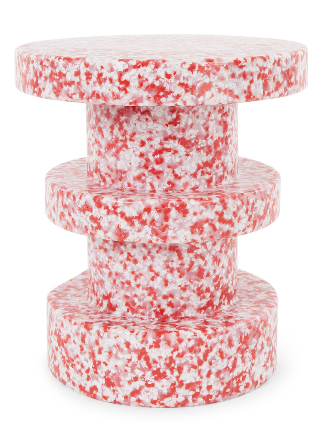 Normann Copenhagen Bit Stool bijzettafel 36 cm - voorkant steenrood