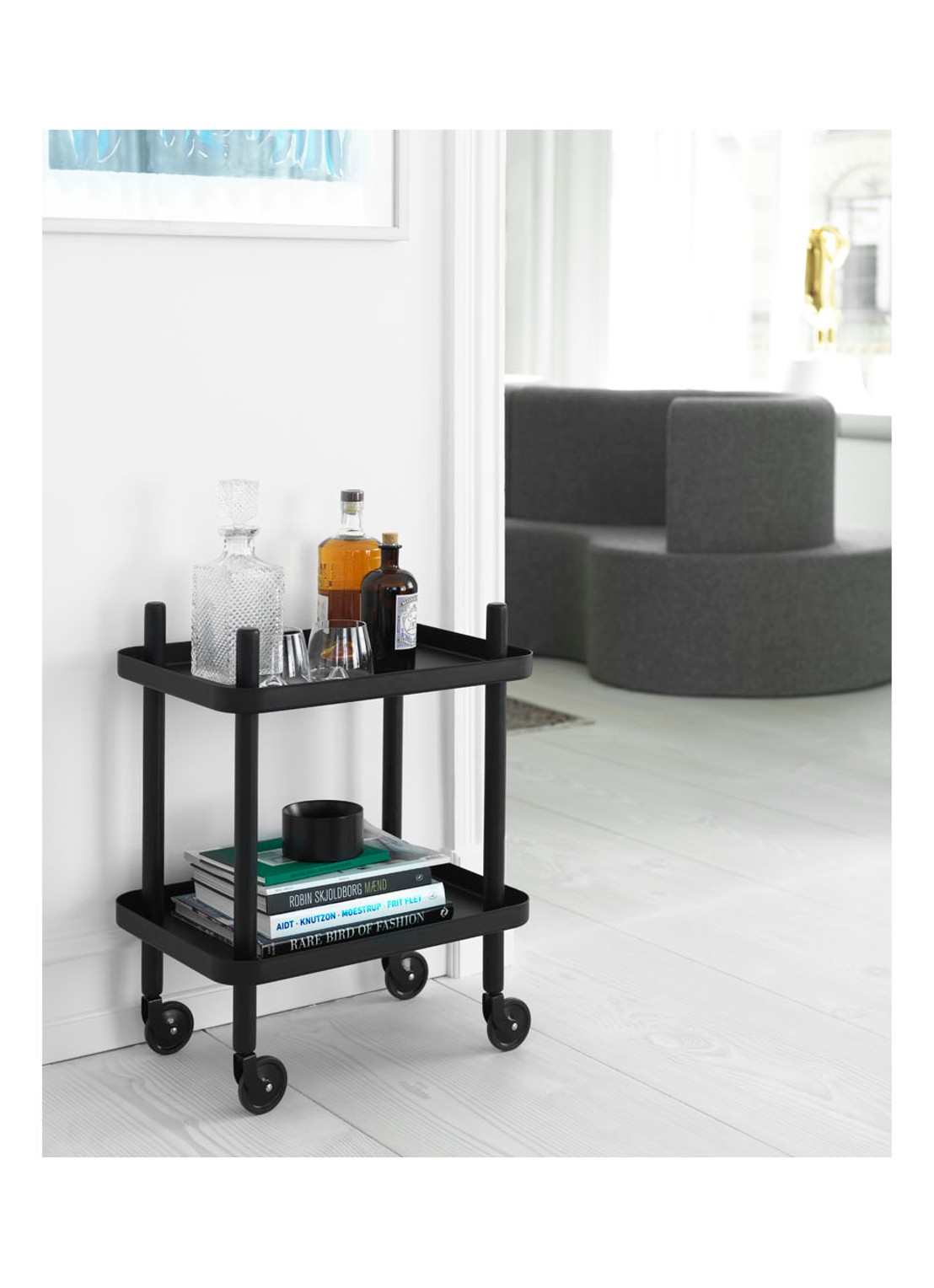Normann Copenhagen Block bijzettafel 50 x 35 cm - voorkant 2 zwart