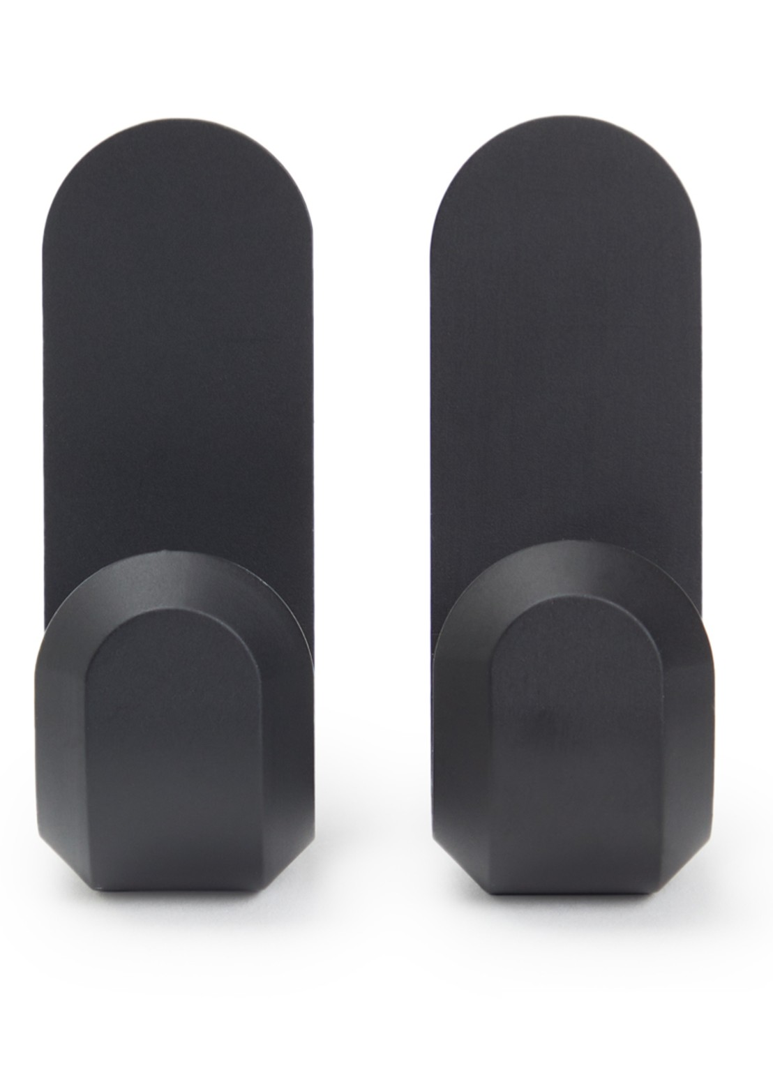 Normann Copenhagen Curve Mini wandhaak set van 2 - voorkant zwart