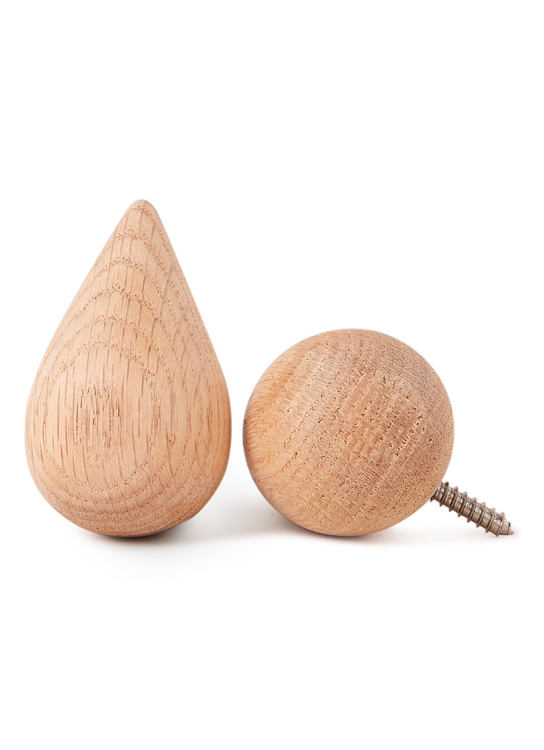 Normann Copenhagen Dropit Hooks Small wandhaak 5 cm set van 2 - voorkant lichtbruin