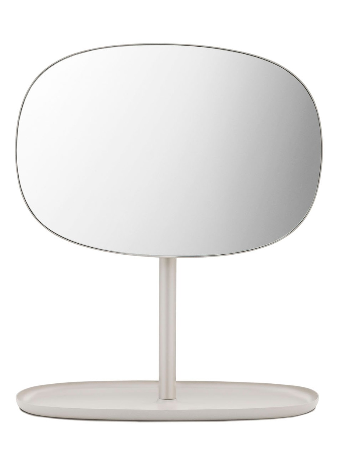 Normann Copenhagen Flip spiegel op voet 28 x 36 cm - voorkant donkerbeige