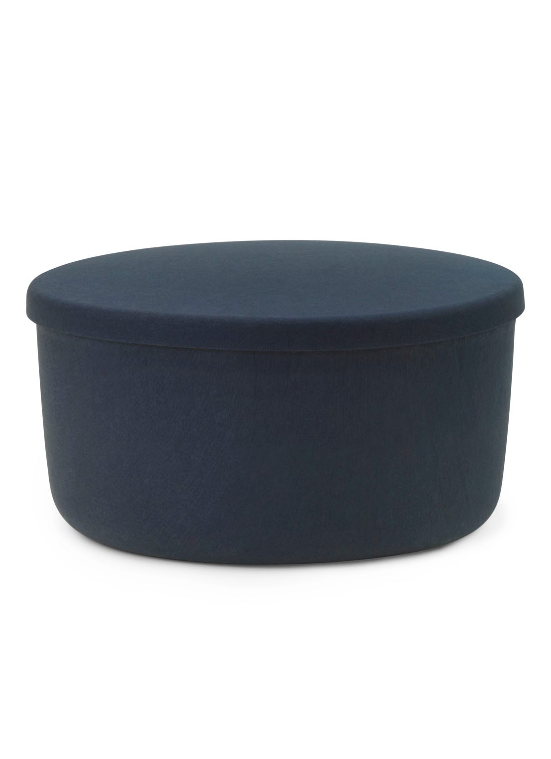Normann Copenhagen Hide Storage poef 72 cm - voorkant blauw
