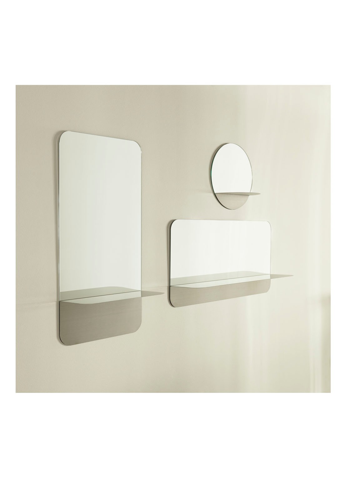 Normann Copenhagen Horizon wandspiegel 80 x 40 cm - detail zilver
