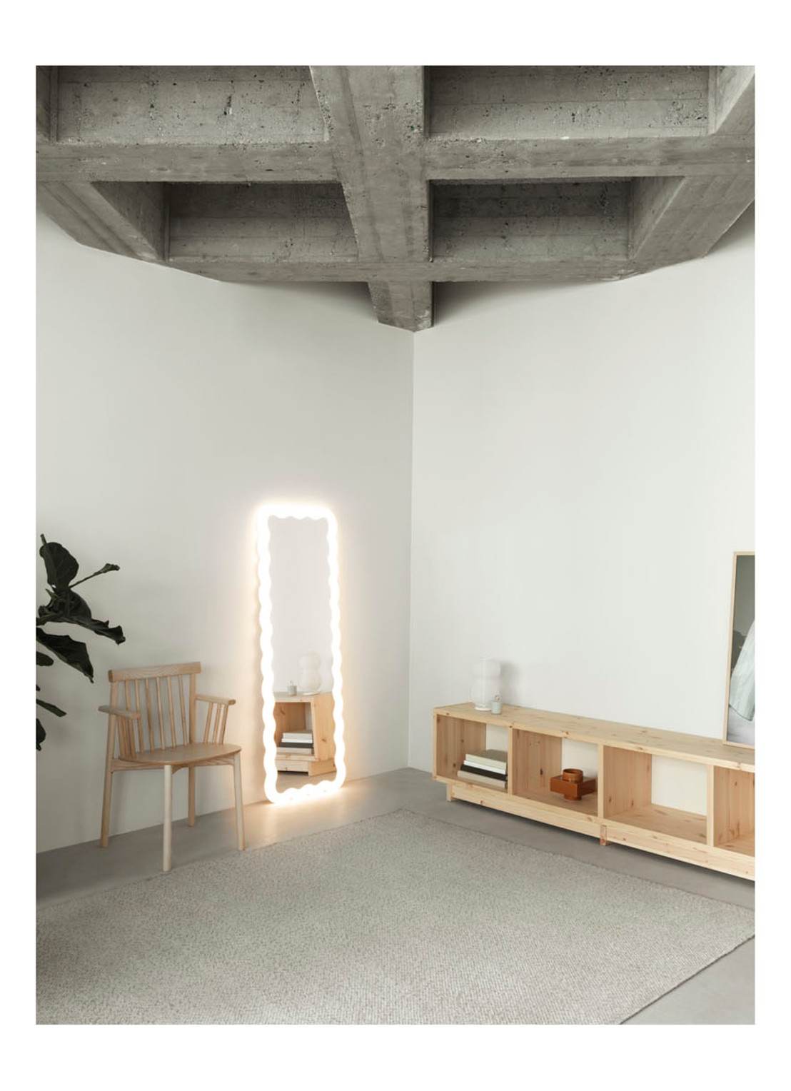 Normann Copenhagen Illu spiegel 160 x 55 cm - voorkant 3 wit