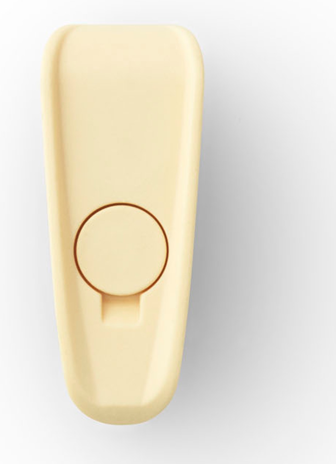 Normann Copenhagen Schoenlepel muurbeugel - voorkant vanillegeel