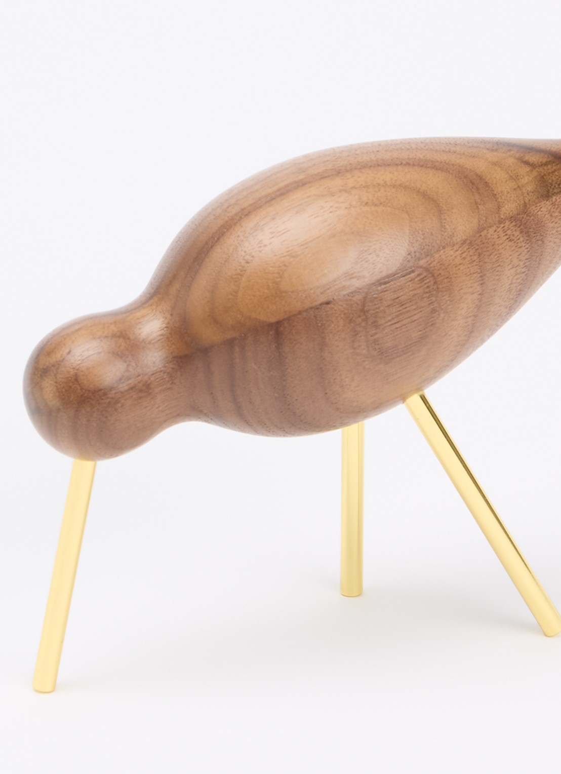 Normann Copenhagen Shorebird ornament 11 cm - voorkant 2 bruin