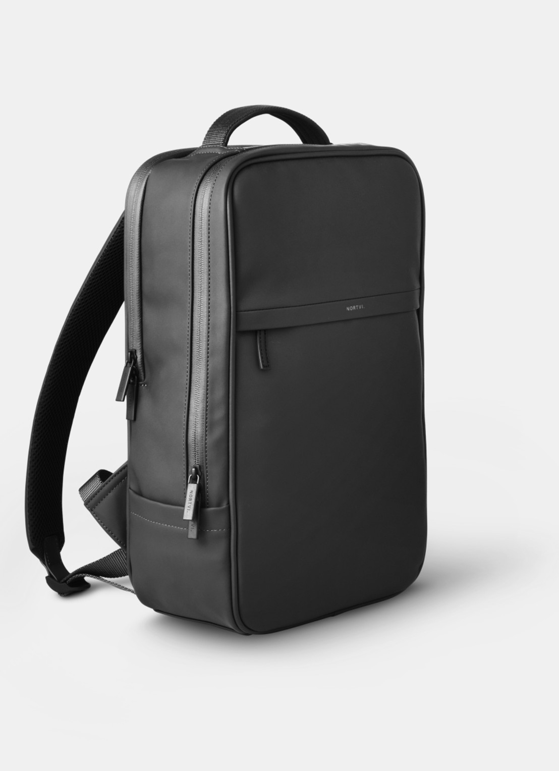 Nortvi Active rugzak met 14 inch laptopvak - voorkant 2 midnight black / zwart