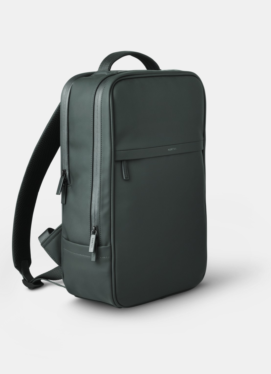 Nortvi Active rugzak met 14 inch laptopvak - voorkant 3 rainforest green / donkergroen