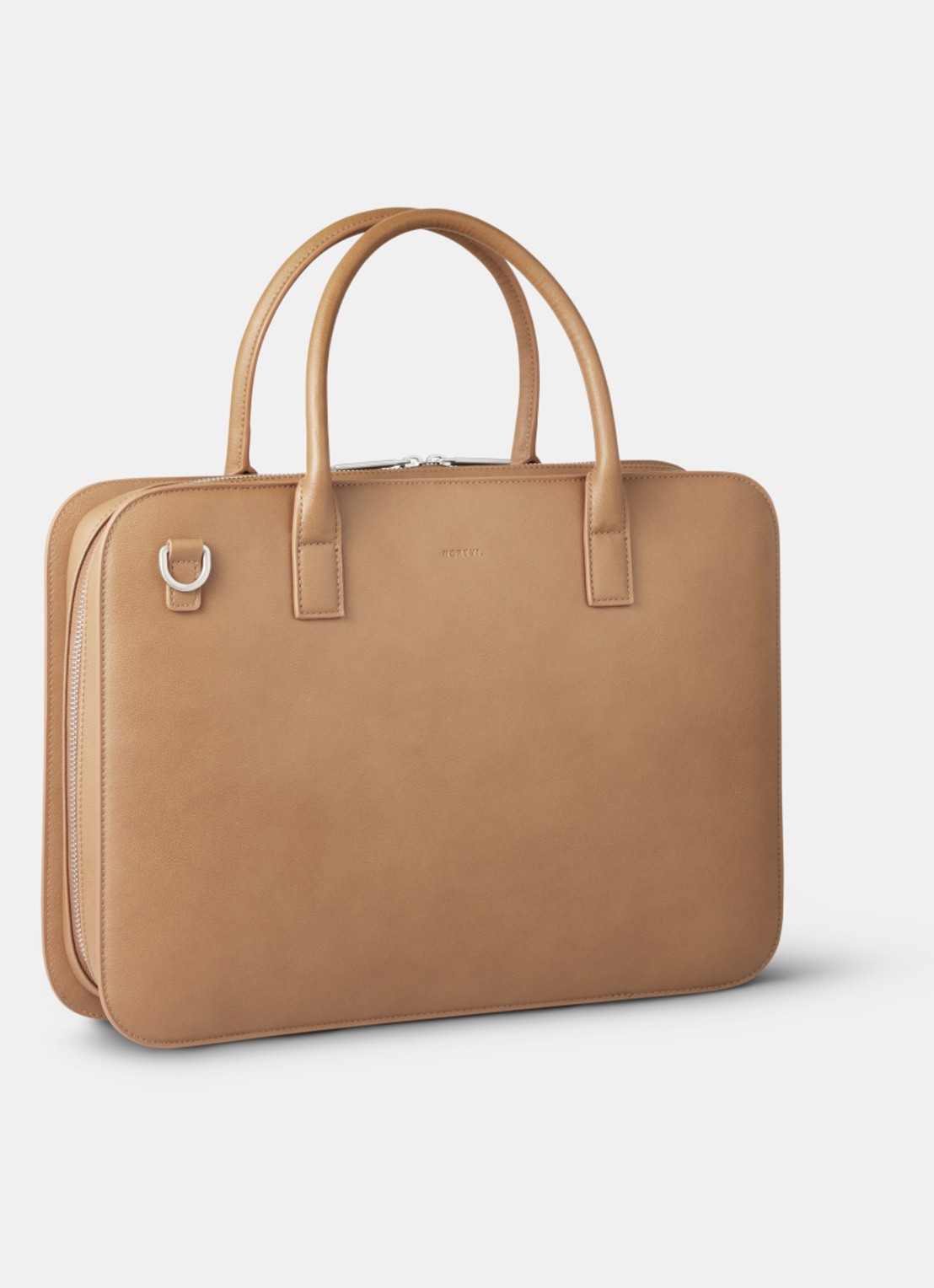 Nortvi Businesstas met 14 inch laptopvak - achterkant camel