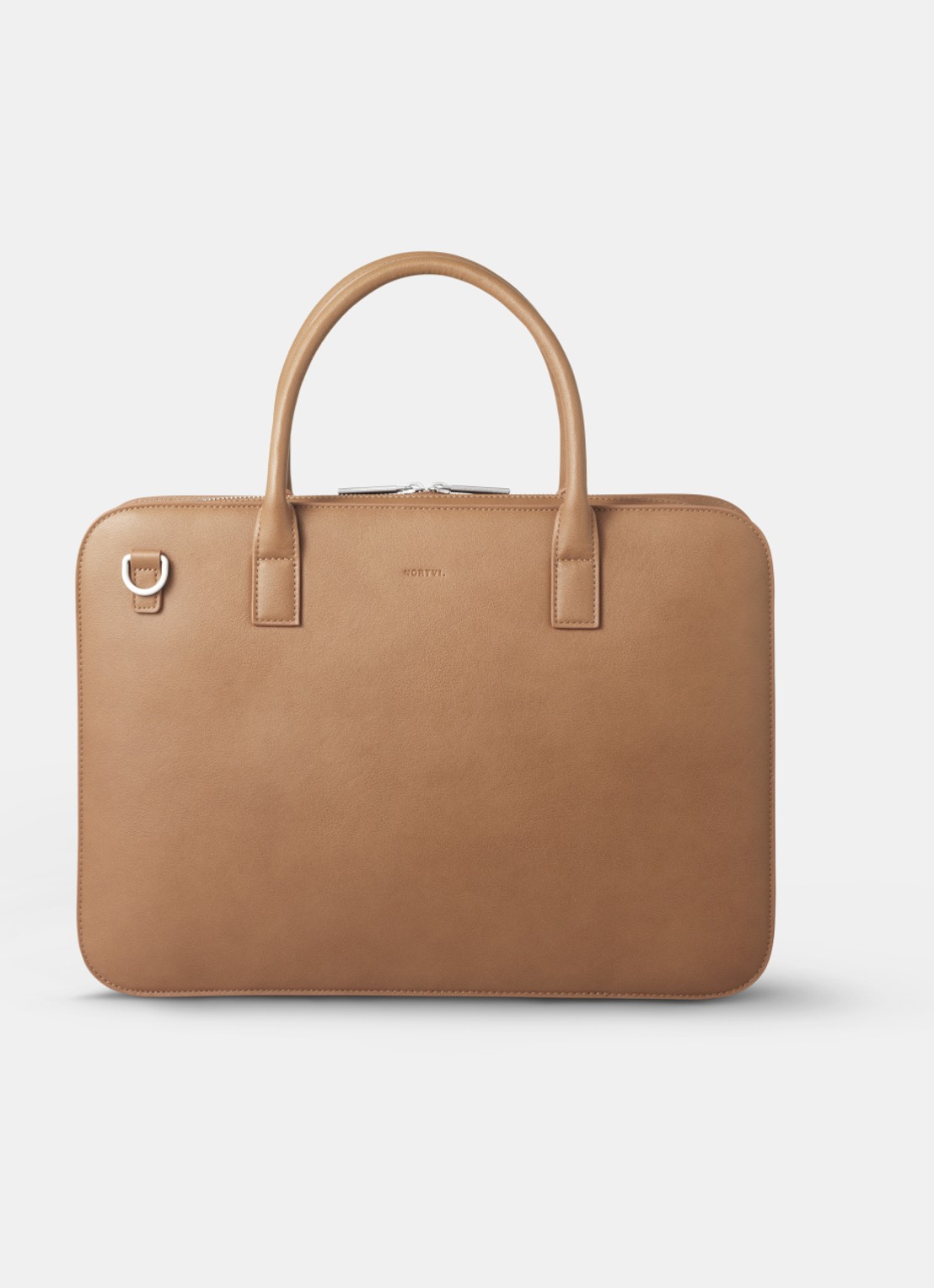 Nortvi Businesstas met 14 inch laptopvak - voorkant 2 camel