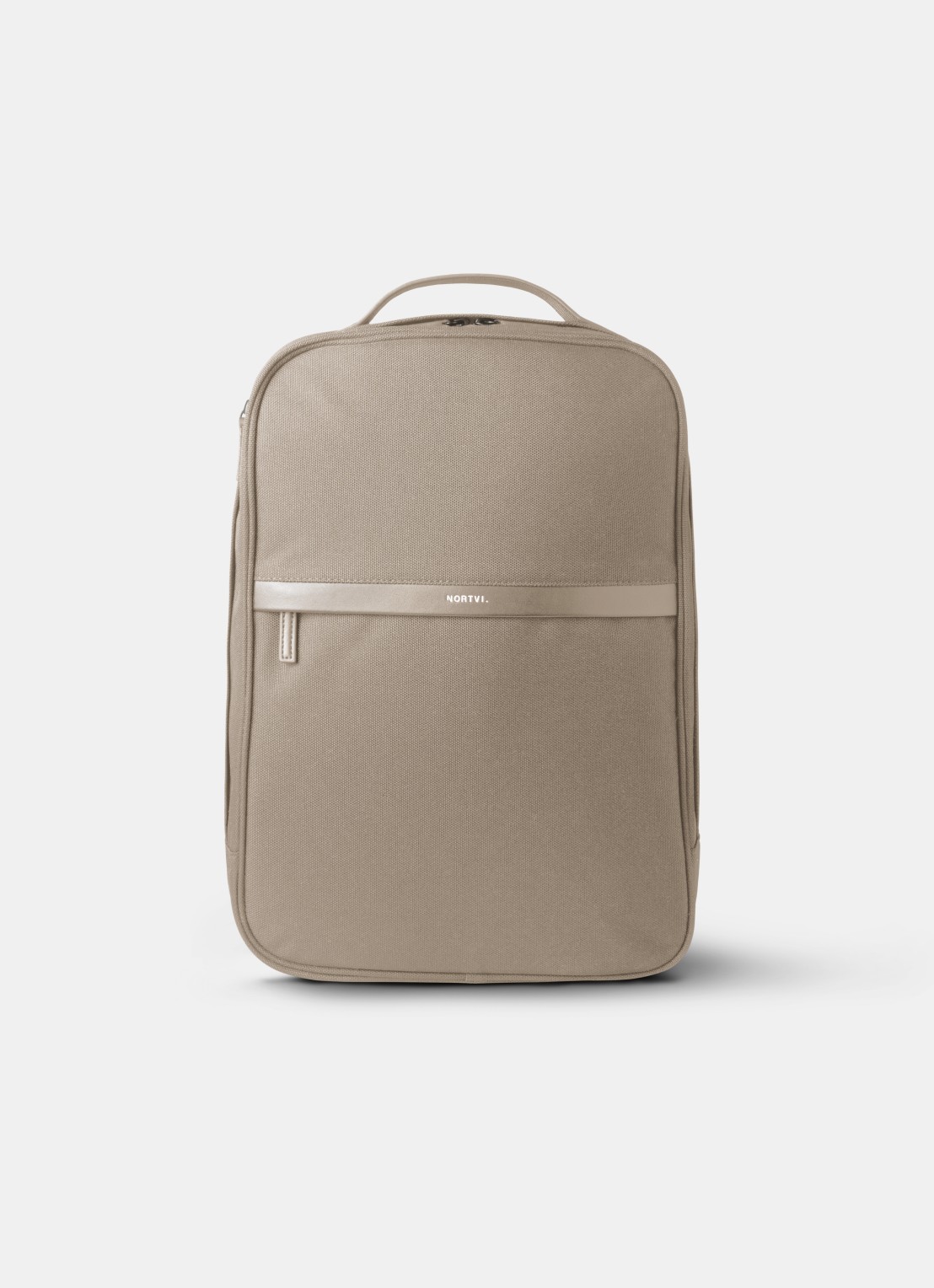 Nortvi Classic rugzak met 15 inch laptopvak - voorkant 3 clay / taupe