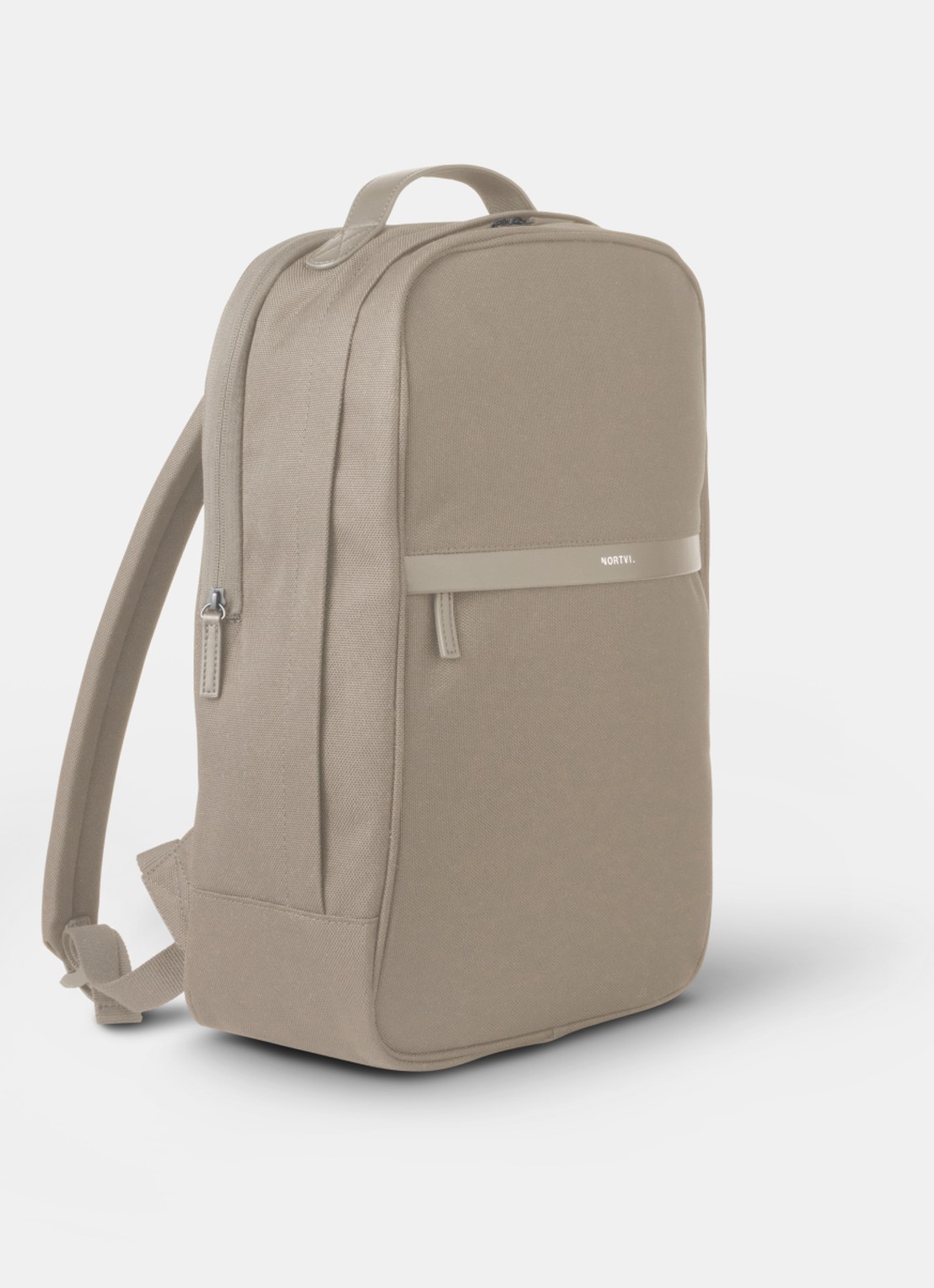 Nortvi Classic rugzak met 15 inch laptopvak - voorkant 4 clay / taupe