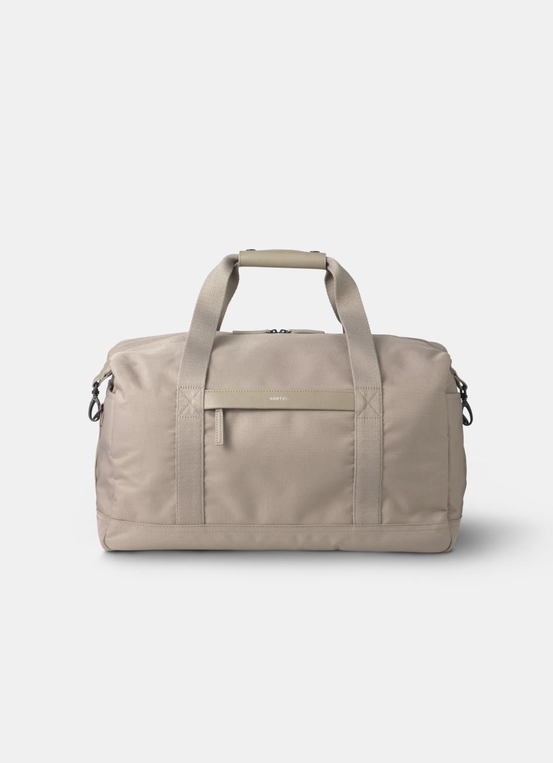Nortvi Weekendtas met logo - voorkant clay / taupe