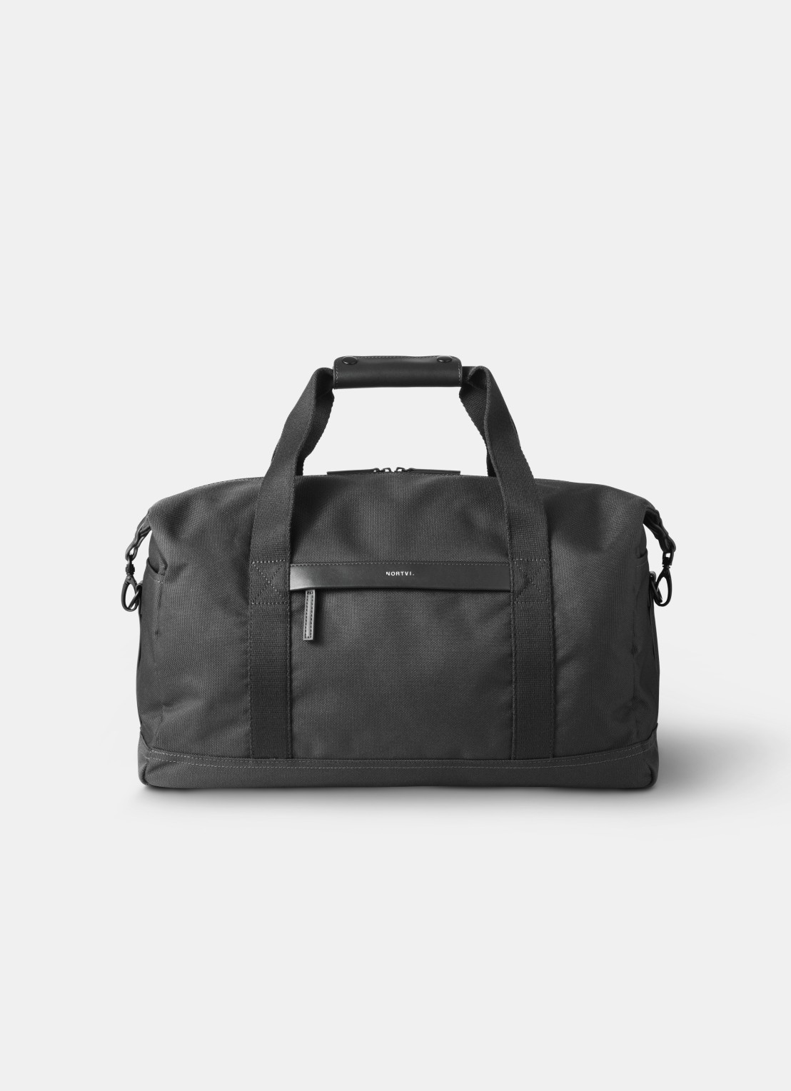 Nortvi Weekendtas met logo - voorkant midnight black / zwart