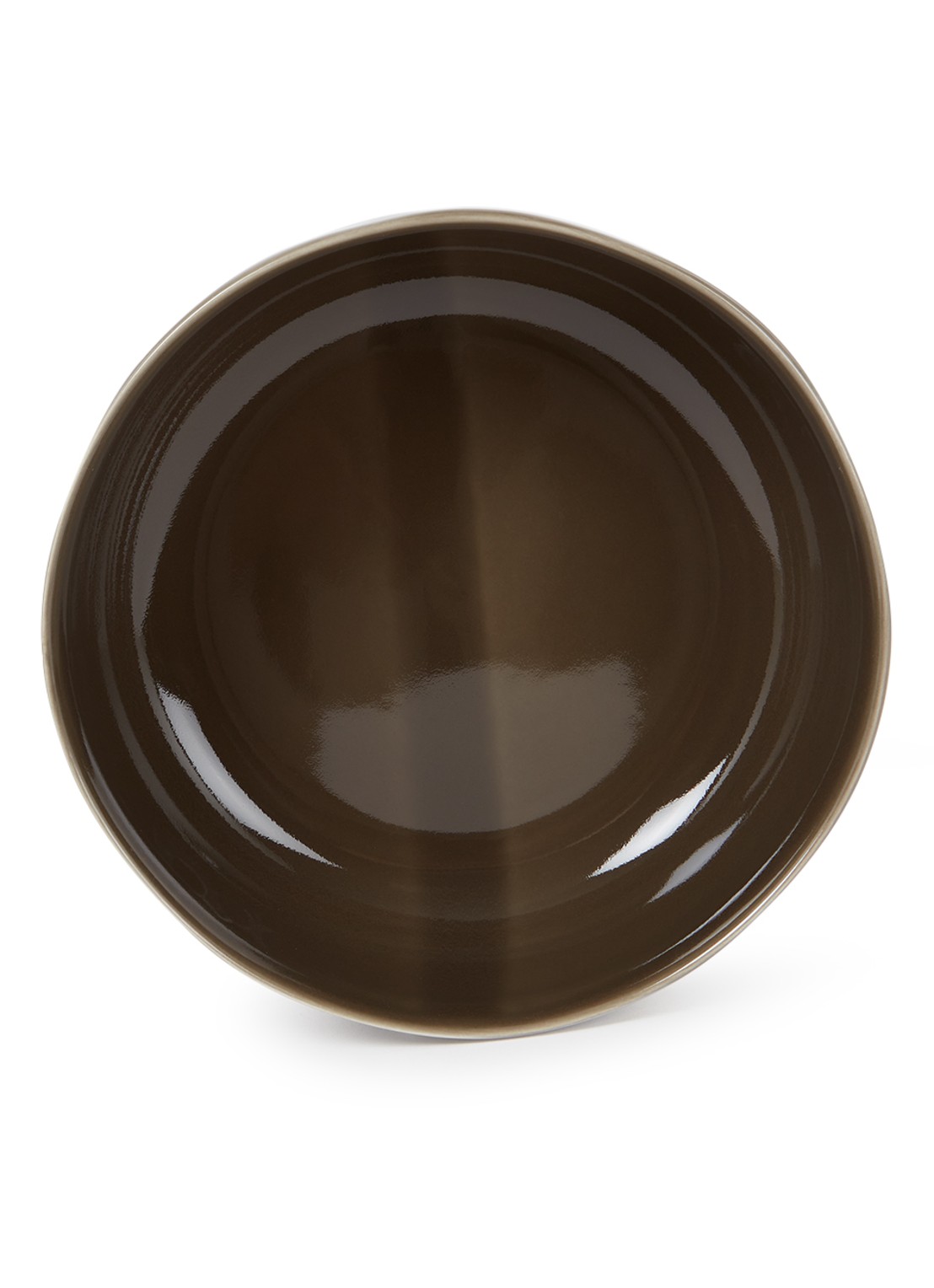 Nosse Ceramics Svelte serveerschaal 23 cm - voorkant 2 olijfgroen